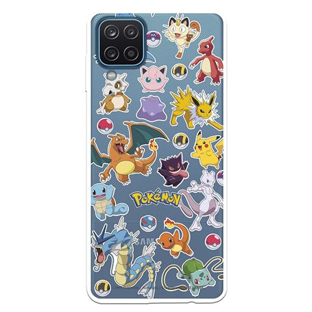 Étui pour Samsung Galaxy A12 - M12 Officiel de Pokémon Sticker Pokémon et Poké Ball Choisissez Le Design Que Vous Aimez Le Plus