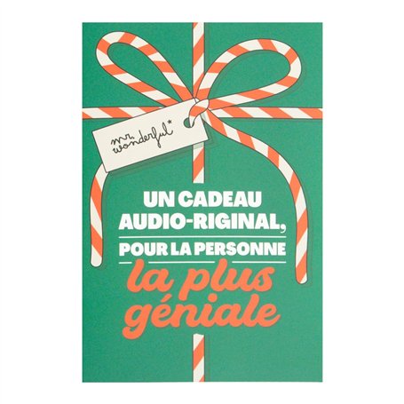 Mr. Wonderful - Carte avec enregistreur audio - Un cadeau audio-riginal