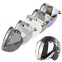 DANLINI Lentille de Casques de Moto, visière de Casque à Visage Ouvert 3 visière de Bouclier à Pression Casque coloré visière à 