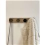 DAMDAM GO Porte-manteau mural en bois avec crochets - Rond 4 crochets