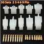 Alamor 50 Ensembles Autos Électriques 2,8 Mm 2 3 4 6 9 Broches Connecteurs De Bornes De Connexion