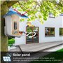 Nichoir Intelligent avec caméra et Panneau Solaire, mangeoire pour Oiseaux avec Enregistrement vidéo en Direct et Reconnaissance