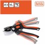BLACK+DECKER Cisaille de Jardin - Ciseaux à Bois - Secateur de Jardin avec Lames en acier trempé - Branches d'un Diamètre de 13