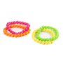 Rmeet 80s Fête Accessoires,1980 Déguisements Accessoires de Neon Perle 4 Pack Plastique Bracelets 4 Pack Fluorescents Collier Pe