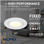 HCFEI - IP44 Dimmable LED Spot Encastrable Blanc | Aussi pour Salle de Bains | 5W 230V | Lot de 3 Spots | Blanc Chaud