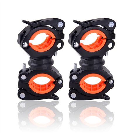 Amindz 2 Pièces Universel Clip Lampe Torche Vélo