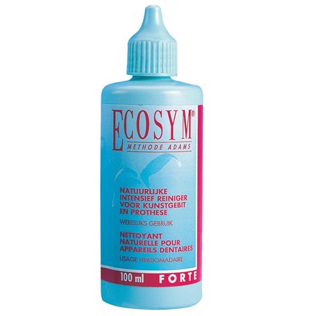 Ecosym Gel nettoyant intensif pour prothèses prothèses - Utilisation hebdomadaire - Bleu clair - 100 ml