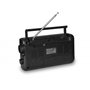 Caliber Mini Radio Portable - Radio FM/AM - Radio Vintage Retro - Poste Radio Portable avec Prise Casque - Piles - Argent