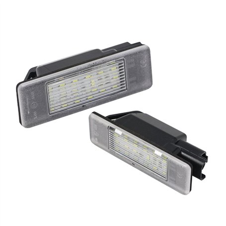 AUTO-STYLE Feux de plaque d'immatriculation LED compatible avec Citroën/Peugeot divers - Version 2