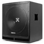 VONYX SWP15 Caisson de Basse Actif 800W, Phase Réglable, Entrée/Sortie XLR + RCA, Amplificateur Intégré, Insert sur la Face Supé