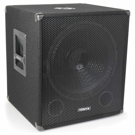 VONYX SWA15 Caisson de Basse Amplifié 600W - Subwoofer pour DJ 15"