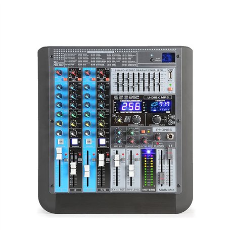 Power Dynamics PDM-S604 - Console de Mixage Professionnelle Analogique 6 Canaux