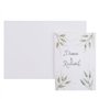 Florence Cartes et Enveloppes Papier Cartonné - A6 - Blanc - 50 pcs - 300/120 g/m² - 50 Autocollants Ronds ⌀ 6 cm - Cartes Vierg