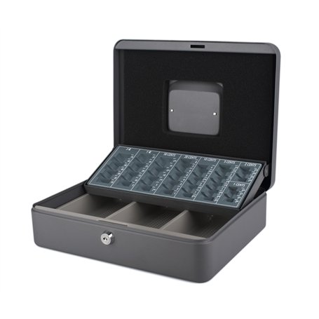 Pavo Caissette à monnaie en acier Gris foncé - 30 x 23.8 x 9 cm