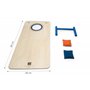 BS Toys Cornhole Jeux - pour 8 Ans Et Plus - Jeu De Lancer De Sacs - Jeu De Coordination en Plein Air - 2 Planches & 8 Sacs - Mu