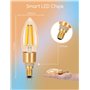 Aigostar Ampoule Connectée Alexa E14 4.5W Edison Ampoules Vintage WiFi C35 Ampoule Intelligent Retro, Compatible avec Alexa et G