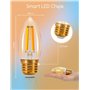 Aigostar Ampoule Connectée Alexa E27 4.5W Edison Ampoules Vintage WiFi C35 Ampoule Intelligent Retro, Compatible avec Alexa et G