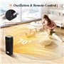 Taylor Swoden Fiery pro - Chauffage d'appoint PTC de 2000W pour usage intérieur, minuterie 24 heures, oscillation de 70°, 4 mode