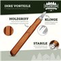 HOLZWURM Set d'outils de sculpture sur bois 12 pcs, sachet, instructions (EN) et pierre à aiguiser inclus, set de couteaux de sc