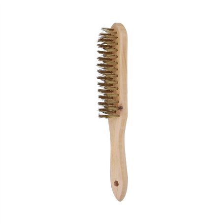 Brosse main Manche Bois fil Laiton 290x45 Nettoyage