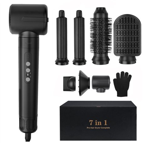 Saaf Brosse à cheveux 7 en 1 - 8 pièces Airstyler Set - Sèche-cheveux