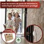 WEIDEBACH® Lot de 12 butoirs de porte discrets, blancs, 40 x 9 mm, butoirs de porte muraux autocollants, butoirs élastiques pour
