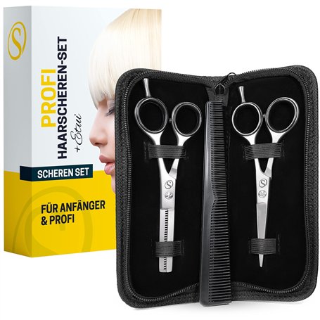 Ensemble de ciseaux à cheveux SCHMIEDWERK | Ciseaux de coiffure coupe nette et précise | Coupe de cheveux parfaite pour hommes e