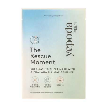 Yepoda - THE RESCUE MOMENT - Masque en tissu à l'unité – Masque en tissu exfoliant (25 ml)