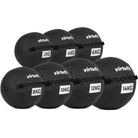 VirtuFit Wall Ball - Ballon médical de qualité supérieure - 4 kg - Surface antidérapante - Pour entraînement fonctionnel