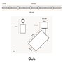 Qub Focus III – Système d’éclairage LED monophasé – 3 rails de 1m (300cm) – 5 spots GU10 orientables – noir – plafonnier moderne
