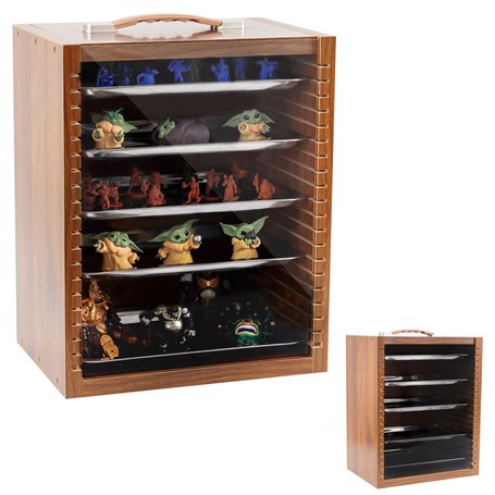 Vitrine Objets de Collection | Rangez Vos Figurines de Collection | Mallette de Rangement | Présentoir Figurine Miniature | Boit