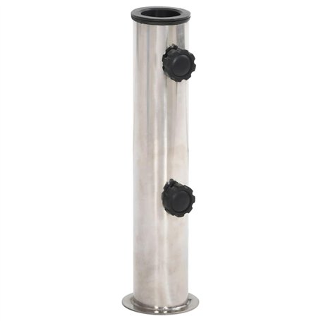 vidaXL Base de Parasol pour m?t ?38/48 mm argenté INOX Base de Parapluie Support de Parapluie Pied de Parasol Base de Parasol de