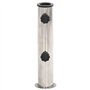 vidaXL Base de Parasol pour m?t ?38/48 mm argenté INOX Base de Parapluie Support de Parapluie Pied de Parasol Base de Parasol de