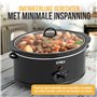 Strex Mijoteuse 6,5 l - Casserole amovible en céramique - Fonction maintien au chaud - mijoteuse - Noir