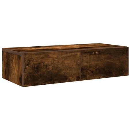 vidaXL Étagère Murale avec tiroirs chêne fumé Bois d'ingénierie