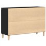 vidaXL Buffet Noir Chêne 101x35x60 cm Bois reconstitué