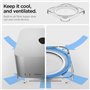 Spigen LD202 Support de Bureau pour Mac Studio (2025-2022) avec Filtre à air intégré, Accessoire pour Garder Le Mac Studio Propr