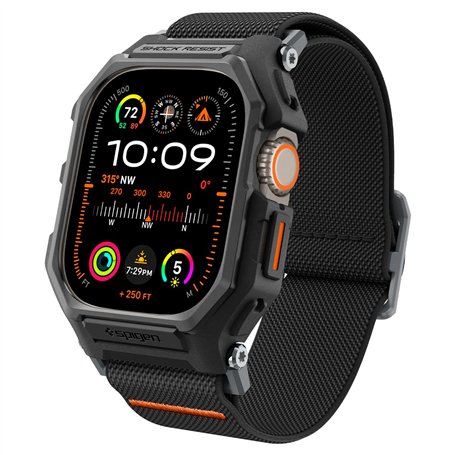 Spigen Lite Fit Pro Coque et Bracelet pour Apple Watch Ultra 2 (2023) / Ultra (2022) 49mm - Noir Mat
