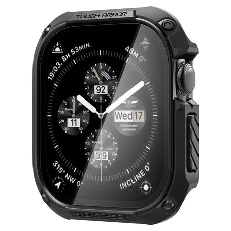 Spigen Tough Armor Coque Compatible avec Apple Watch Serie 10 46mm (2024) - Noir
