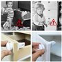 Verrouillage de tiroir pour bébé - Sécurité enfant - Verrou de placard - 4 Serrures + 1 Clé auto-Adhésive - Serrure Invisible po
