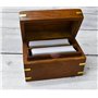 Ajuny Boîte de Rangement Décorative en Bois à Double Pont Pour Cartes à jouer Organiseur en Laiton Design Ace Avec 2 Paquets de 