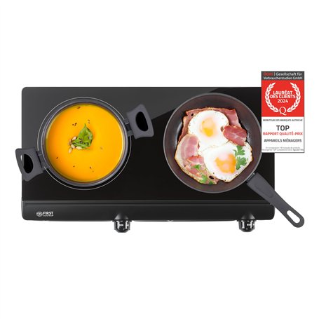 TZS First Austria Plaque de Cuisson Vitrocéramique 2 Feux