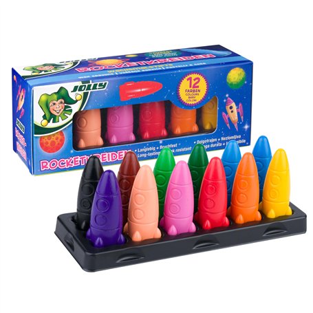 JOLLY Rocket Craies de cire en forme de fusée