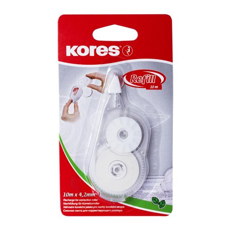 Kores - Recharge pour Rouleau de Ruban Correcteur Kores Refill pour Étudiants et Adultes