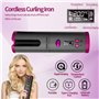 Barley Direct Fer A Boucler Automatique, Fer A Boucler avec 6 Réglages de Température & Minuteur Hair Curler Écran LCD Anti-brûl