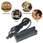 Lecteur de cartes magnétiques, MSR580 Lecteur de cartes USB Mini lecteur de cartes à bande magnétique Mag Hi‑Co Swiper pour Psam