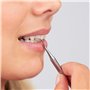 REMOS Cure-dents à extrémité pointue et plate en acier inoxydable - 9 cm