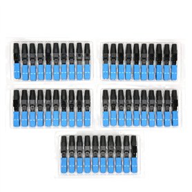 50 Pièces Connecteur de Fibre Optique Bleu Adaptateur de Fibre Optique Intégré SC/UPC-C Composants électroniques pour la Communi
