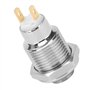 Estink Mini Interrupteur à Bouton Poussoir de 10 mm, Interrupteur à Bouton Poussoir momentané en Acier Inoxydable en métal, Corr