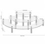 Support de Gâteau 3 Niveaux Risers de Gateau en Acrylique Support à Dessert en Demi Cercle pour Cupcakes Desserts Figurines Roug